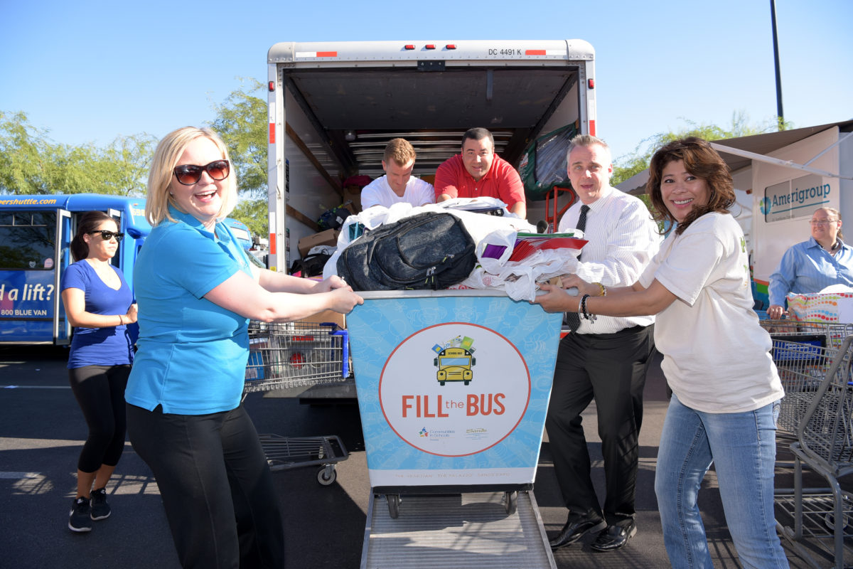 Thanks for helping us fill EIGHT buses with school supplies! | CIS Nevada